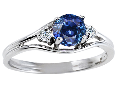 10k Gold 0.69 ct. tw. Sapphire and Diamond Ring